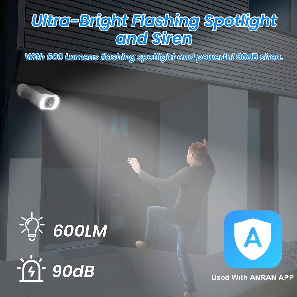 Camera de surveillance 2K - Sécurité intelligente solaire Nexoro