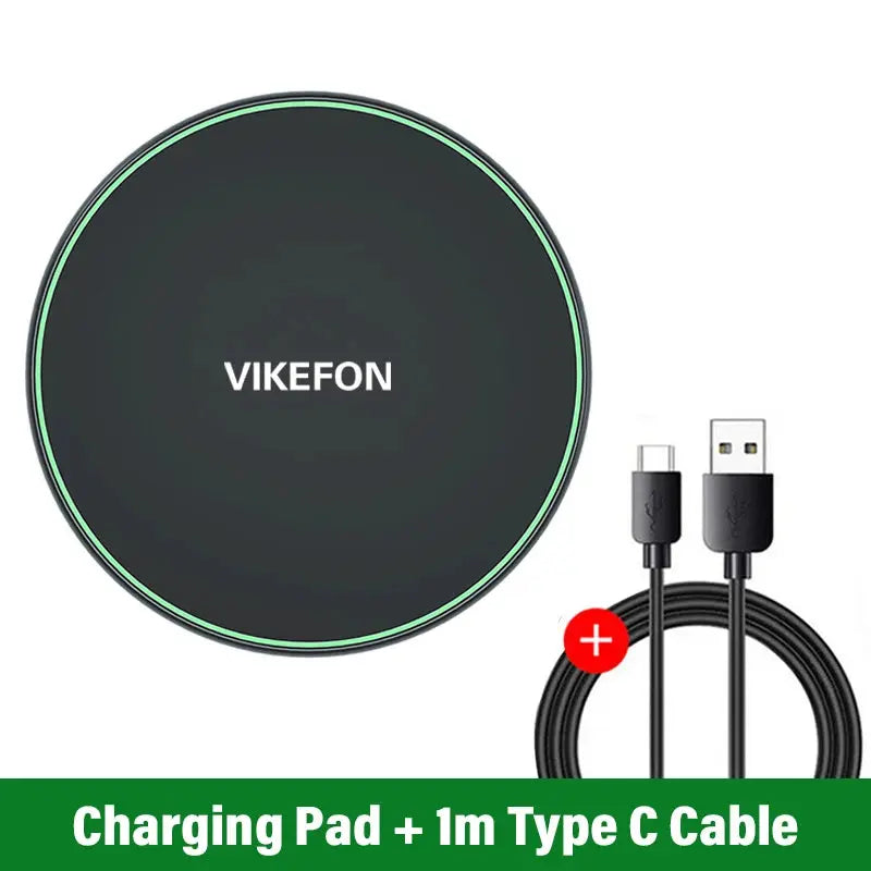 Chargeur sans fil rapide Qi – Compatible iPhone, Samsung, Xiaomi – 15W – Design compact Best industry