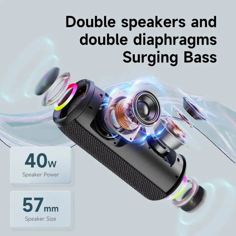 ZEALOT-S49PRO Portable Bluetooth Speaker 20W IPX6 Waterproof Powerful Sound Box Bass Boost Dual Pairing True Wireless Speaker Best industry