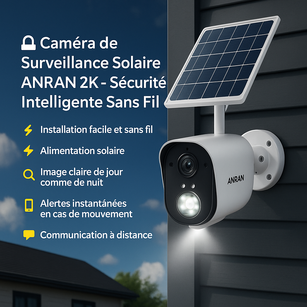 Camera de surveillance 2K - Sécurité intelligente solaire Nexoro